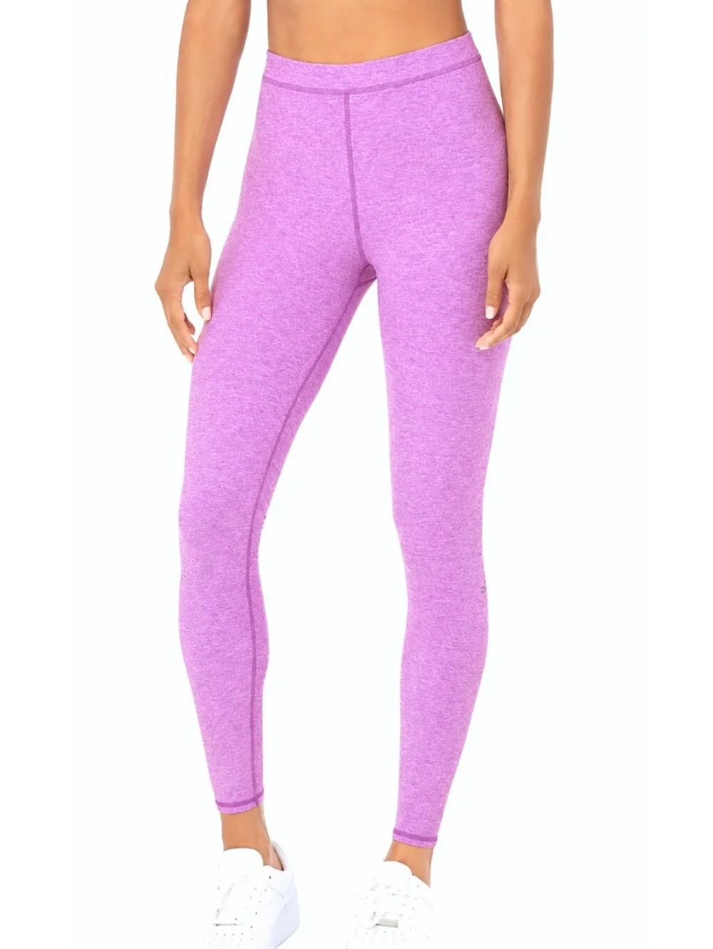 Alo Yoga Heathered High Waisted Alosoft Flow Leggings Purple Pink Small Estimate